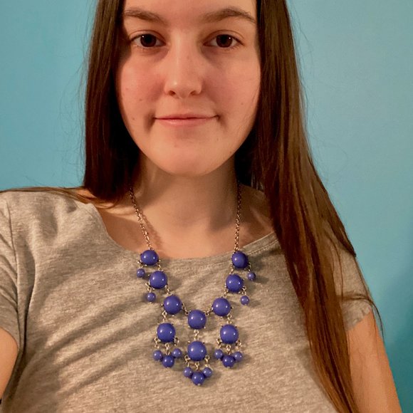 Blue bubble necklace - Picture 4 of 4